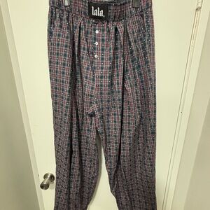 Plaid Lounge Pants - Multicolor